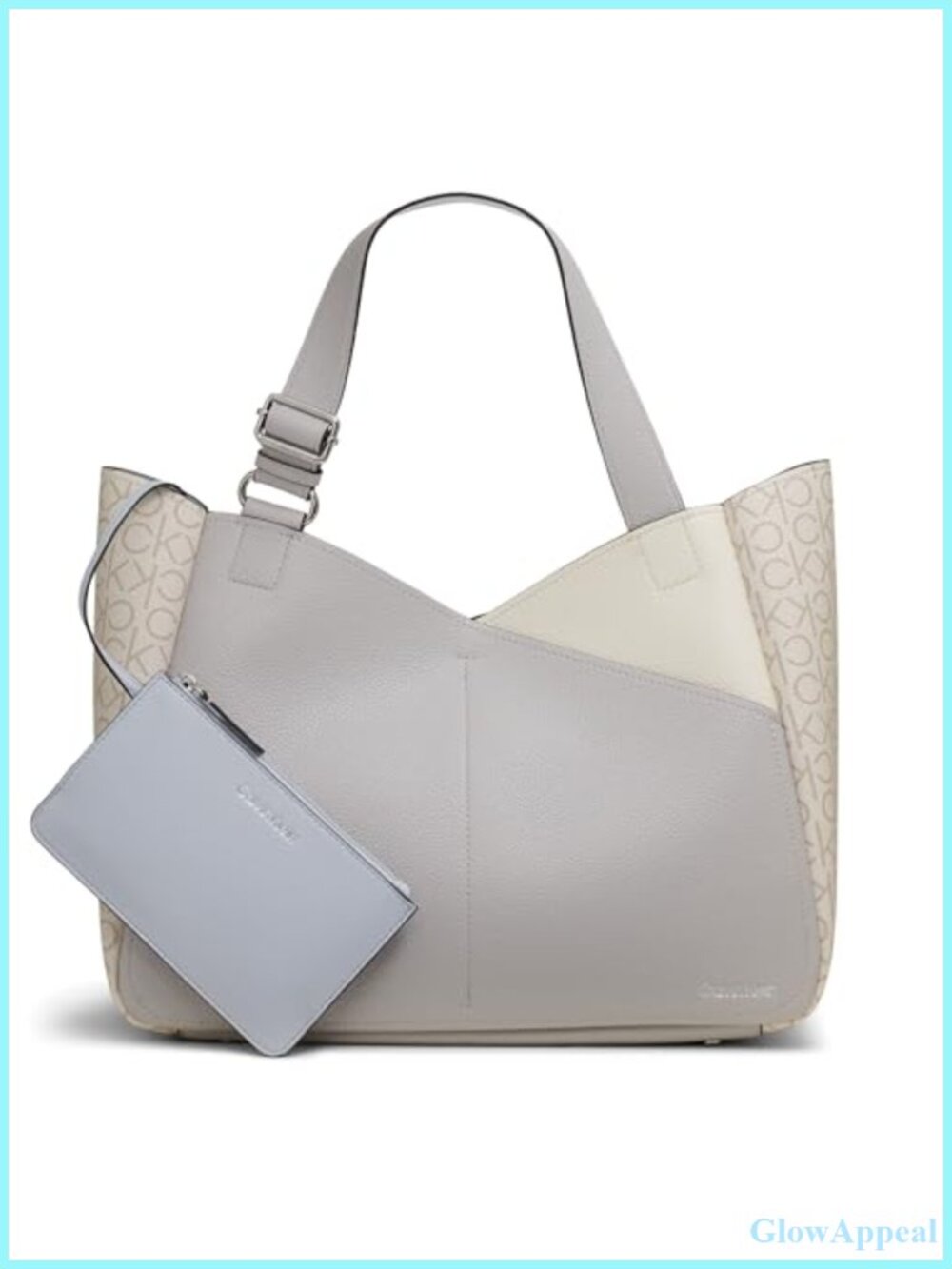 Calvin Klein Zoe Tote Monogram PVC Shoulder Bag